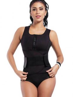 FeelinGirl Neoprene Sauna Vest Shapewear with Waist Trimmer Belt