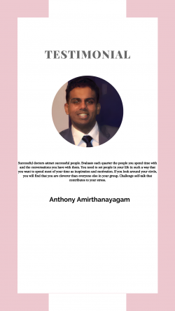 Anthony Amirthanayagam – The Best Testimonial