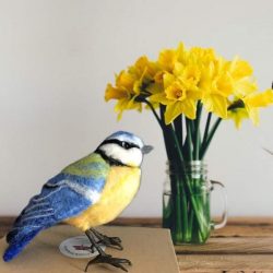 Custom Needle Felt Bird Body/Head With Your Bird-Blue Tit