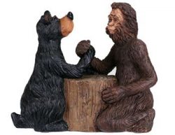 Bigfoot and Bear Arm-Wrestle