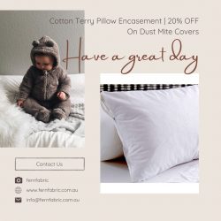 Cotton terry pillow