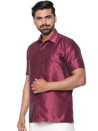 SILK PARK HALF SLEEVES SHIRT – TYRIAN PURPLE