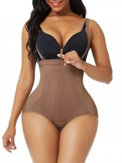 Elastic Nude Boyleg Body Shaper Adjustable Straps Fat Burning