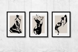 Erotic female figure drawing