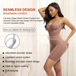 Pretty Skin Color Large Size Full Body Shaper Solid Color Smoothlines