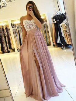 Robe de bal jusqu’au sol bretelles spaghetti avec sans manches de princesse fascinant R ...