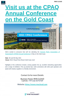 Visit us at the CPAQ Annual Conference on the Gold Coast