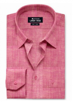 Blush Red Pink – Pure Colour Linen Shirts – LC20005