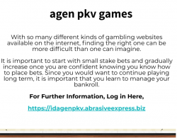 How to Play Agen pkv games