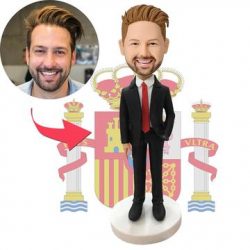 Regalos de Navidad – Ejecutivo Masculino en Corbata Roja Personalizados Bobbleheads