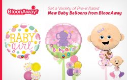 Get a Variety of Pre-inflated New Baby Balloons from BloonAway