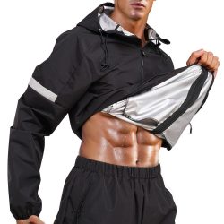 Eleady Lightweight Sauna Waterproof Zip Hooded Sports Jacket