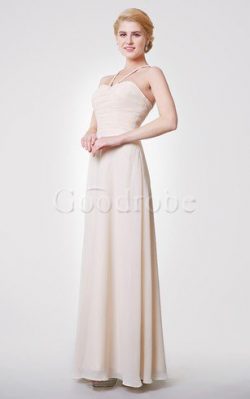 Robe de soirée longue en chiffon avec zip ruché a-ligne – GoodRobe