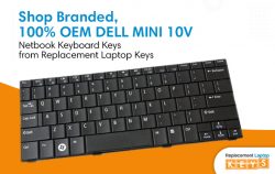 Shop Branded, 100% OEM DELL MINI 10V Netbook Keyboard Keys from Replacement Laptop Keys