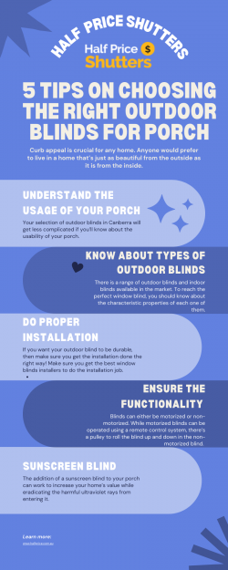 5 Tips on Choosing the Right Outdoor Blinds for Porch