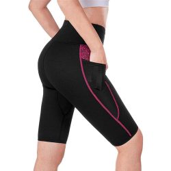 ELEADY Women high waist sauna sweat shorts with pocket