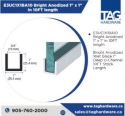 A Wide Series of Aluminium U Channels