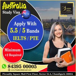 Australia Study Visa With 5.5 / 5 Bands IELTS / PTE