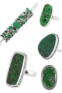 Buy Natural Green uvarovite Stone jewelry