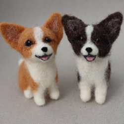 needle felt dog﻿