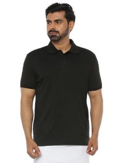 LIQUID POLO WITHOUT POCKET T-SHIRT – BLACK