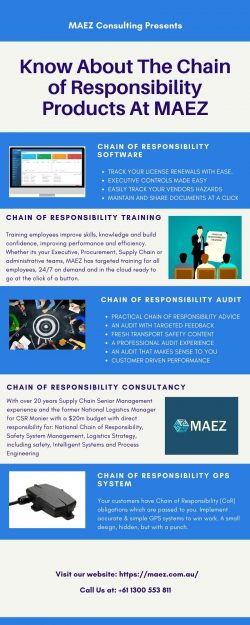 Know About The Chain of Responsibility Products At MAEZ