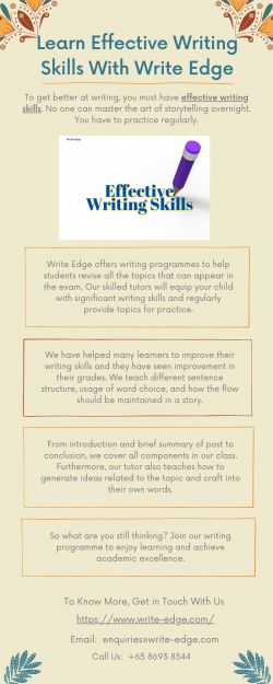 Learn Effective Writing Skills With Write Edge