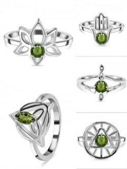 Real Green Moldavite Ring at Wholesale Price.