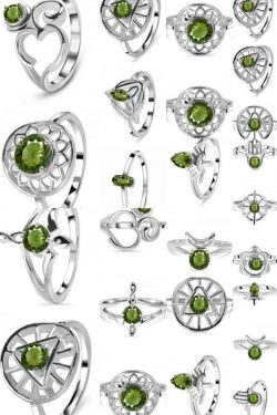 Buy Real Moldavite Stone Ring at Wholsale Price.