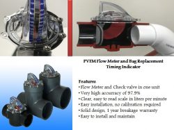 PVFM Flow Meter and Bag Replacement Timing Indicator