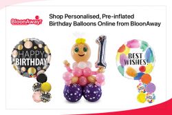 Shop Personalised, Pre-inflated Birthday Balloons Online from BloonAway