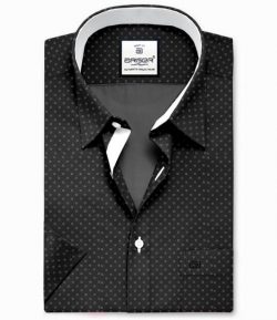 Mini Heart in Black Printed Slim Fit Shirts