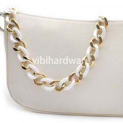 Zirconia Ceramic&Stainless Steel Gold White Chain