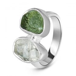 Silver Moldavite Stone Jewelry