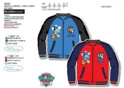 Paw Patrol Boys Kids Zip Jumper Flees Long Sleeve Age 3-6 Years