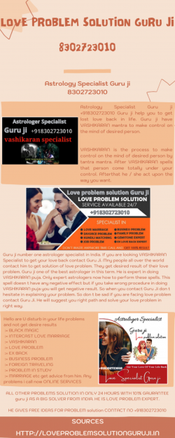 Love problem solution Guru ji 8302723010