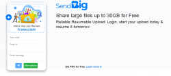 Sending big file free