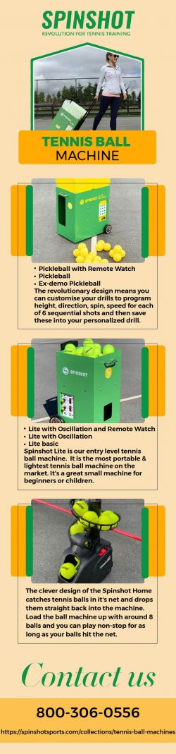 Buy Tennis Ball Machine at Spinshots Sports