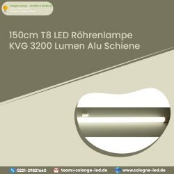 150cm T8 LED Röhrenlampe KVG 3200 Lumen Alu Schiene