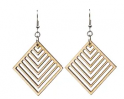 Diamond laser cut earrings – Home of the Woodzie