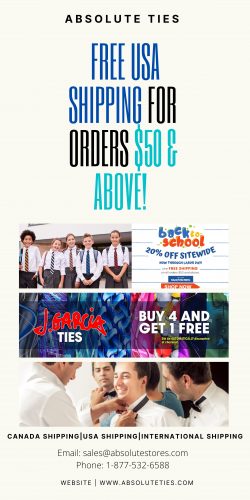 FREE USA SHIPPING FOR ORDERS $50 & ABOVE! -Offers on Jerry Garcia ties and school ties