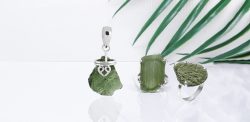 Genuine Sterling Silver Moldavite Jewelry