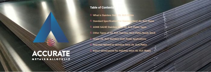 Stainless Steel JSL AUS Plates Supplier, stockist