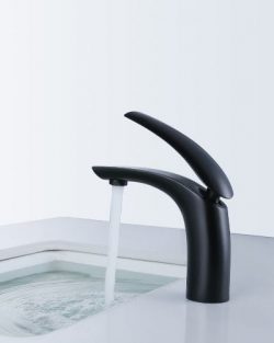 Black Single Hole Bathroom Faucet