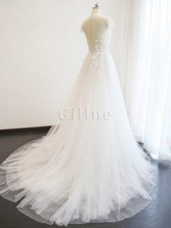 Abito da sposa a-line seducente coda a strascico corto sogno principessa incredibile – Gil ...