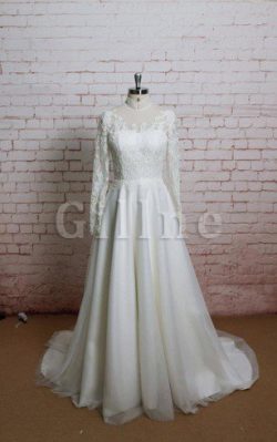 Abito da Sposa in Tulle Vintage in Pizzo in Pizzo in Chiffon – Gillne.it