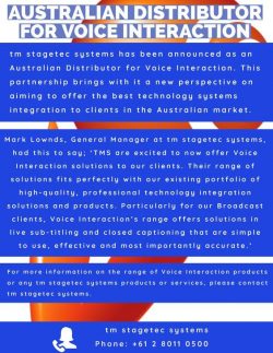 Australian Distributor for voice interaction