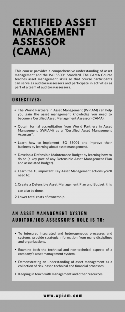 CERTIFIED ASSET MANAGEMENT ASSESSOR (CAMA)