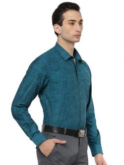 Mens Formal Shirt Full Sleeves Dark Cyan CL2 GT12