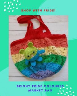 Rainbow Cotton Yarn Market Bag Online